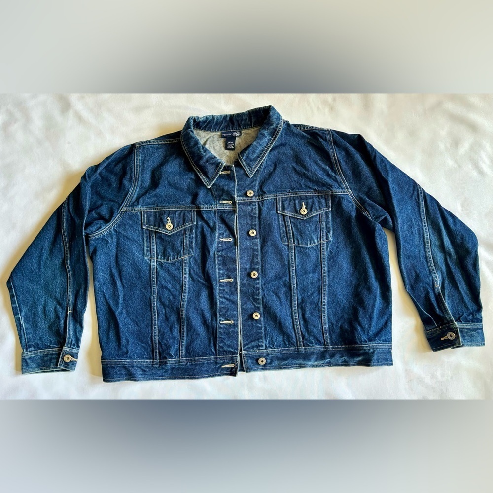 Venezia Jeans Women’s Denim Jacket Blue Size 26/28 Plus Size Cotton